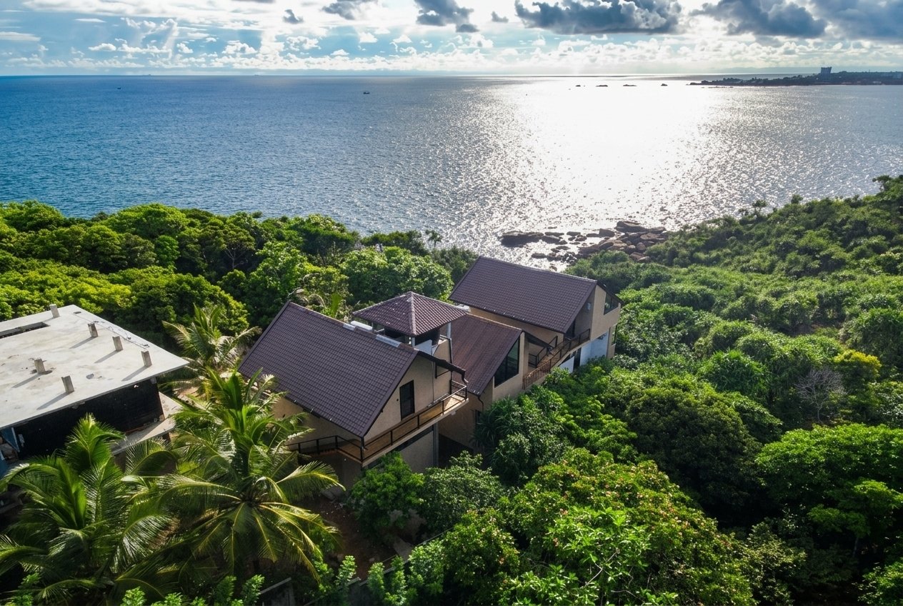 Park Paradise villa overlooking the ocean and tropical greenery